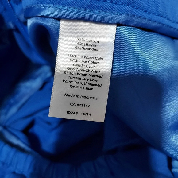 Talbots Woman Royal Blue Chatham Slim Ankle Pants in Size 20W (Wide) - Picture 10 of 12